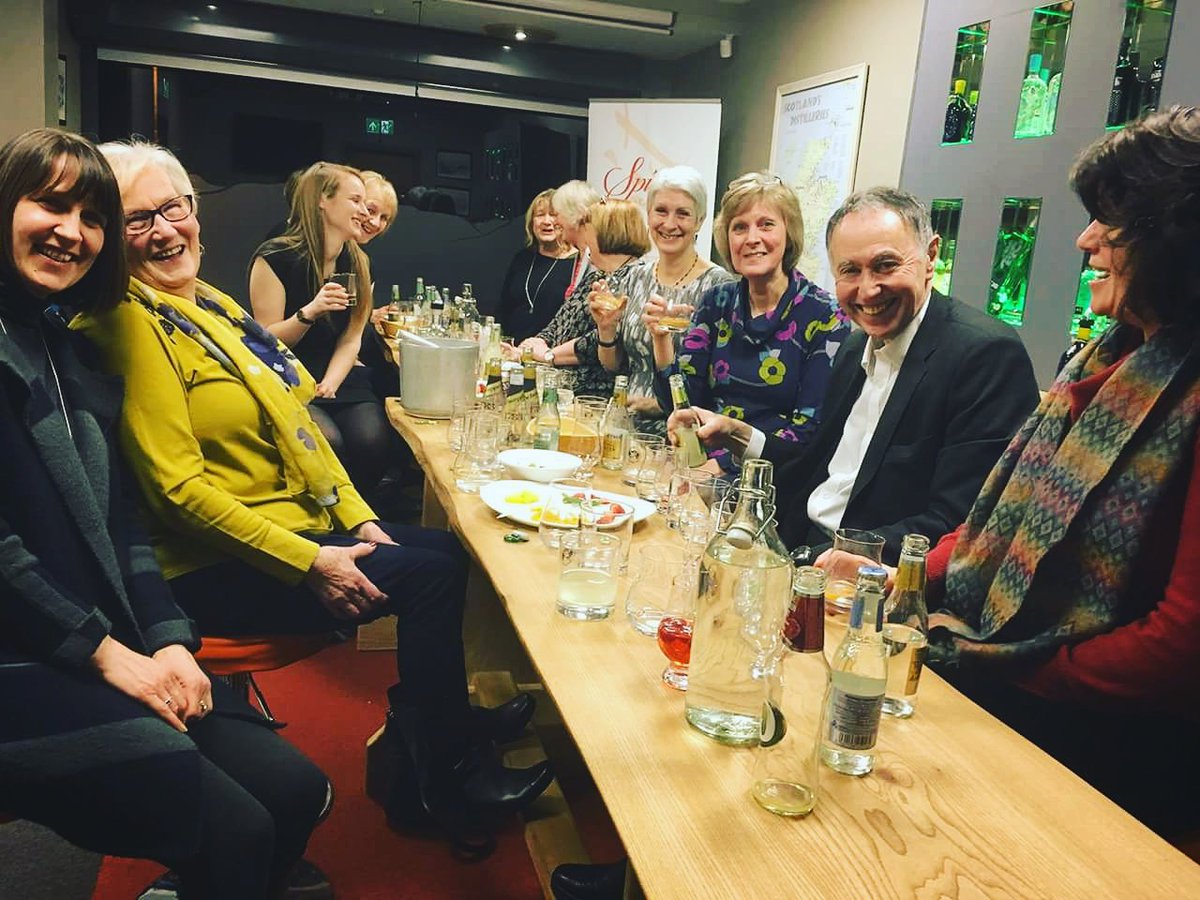 CallanderSpirit's tweet photo. Fantastic Gin Tasting last night with this bunch! Lots of #scottishgins enjoyed including @Edinburgh_Gin liqueurs, @ColonsayGin @McQueenGin Sweet Citrus and  @esker_spirits but @GiltGin was the favourite of the evening! Let us know how the ice cream turns out! https://t.co/ZXlJN0wxZI