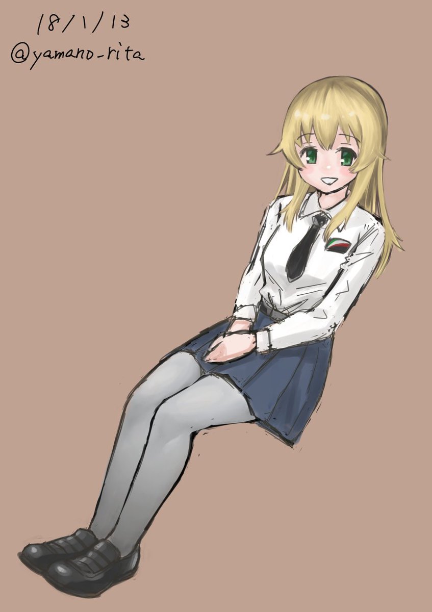 #ガルパン版深夜のお絵描き60分一本勝負
#ガルパン版深夜のお絵描き60分一本勝負_20180113 