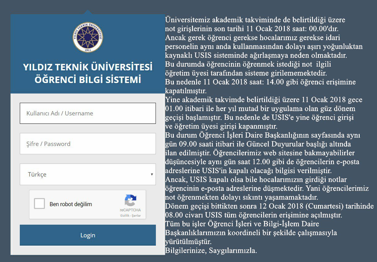 yildiz teknik universitesi on twitter usis sistemi hakkinda aciklama https t co swvn3dydqw twitter
