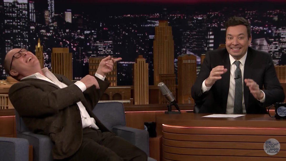 CGGerbera's tweet photo. I love the way he uses his hands, facial expressions and gestures! 🖑🖐
His laugh is the blast.😍 
Oh and not to forget, his chest hairs make me so damn crazy.😍👌 We see always a relaxed James with Jimmy... 👍😎 

@NBCBlacklist
@jimmyfallon https://t.co/d78qVDNLn6