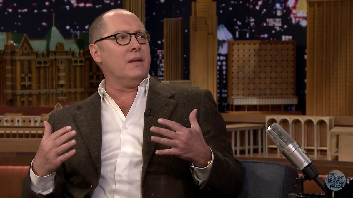 CGGerbera's tweet photo. I love the way he uses his hands, facial expressions and gestures! 🖑🖐
His laugh is the blast.😍 
Oh and not to forget, his chest hairs make me so damn crazy.😍👌 We see always a relaxed James with Jimmy... 👍😎 

@NBCBlacklist
@jimmyfallon https://t.co/d78qVDNLn6