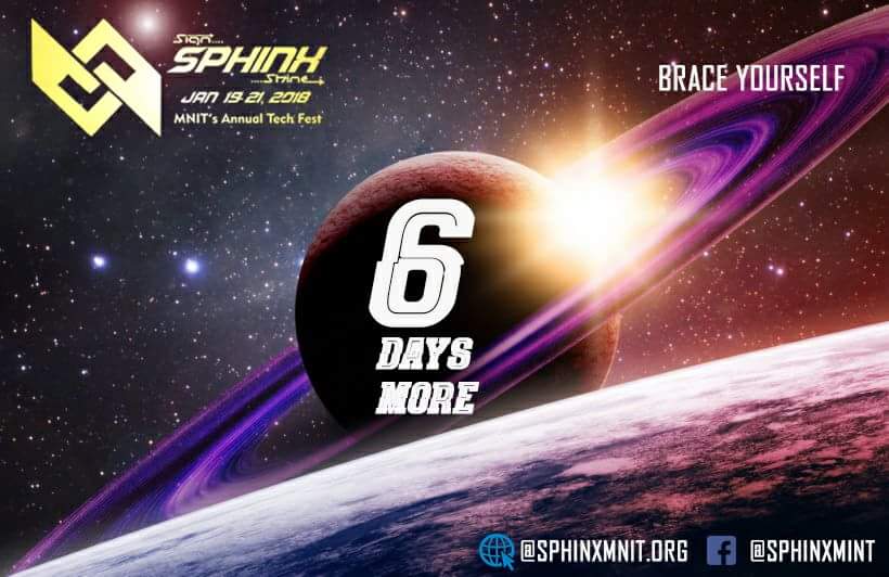 sphinx_mnit's tweet photo. This "Oldest of the Old" is distinctly visible to us because of it's mesmerising and extensive rings which only adds to the mystique that is SATURN.  It's T - 6 days to Blast-Off. Join the extravaganza, the wait is almost over. #sphinxmnit #sign_In_shine_Out https://t.co/4gNI22tyhD