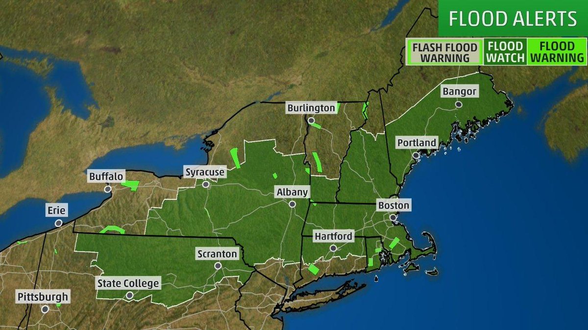 weatherchannel's tweet image. Threat of #flooding and ice jams continues through Saturday in parts of the Northeast: wxch.nl/2DaFk3R