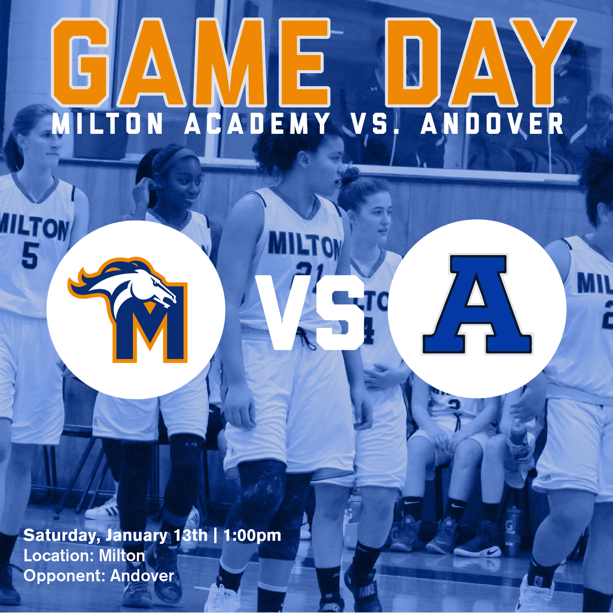 Game Day against Andover @ 1:00pm in the ACC gym! 🏀

#GameDay #girlsbasketball #winningattitude #together