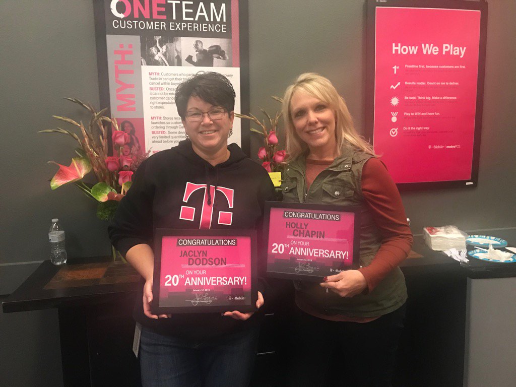 2 more rockstars join the 20 year club! Congrats Holly &amp; Jackie! Your love for magenta is undeniable. 💕 <a href="/jgebing/">Jim Gebing</a>