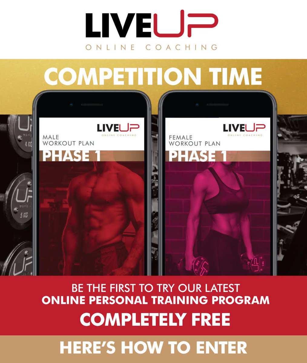 UPFitness's tweet photo. This is your chance to try out our new online training program — completely free!
To Enter: 1. Follow @upfitnesslive, retweet this post and comment with your 2018 fitness goal. Contest ends Sunday, January 14 at 6PM GMT. https://t.co/pkmjIfgxYs
