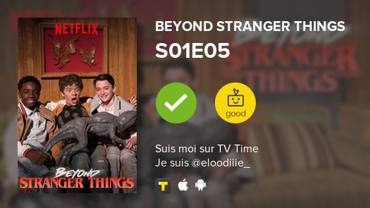 arixcyruzz's tweet image. Vu :) S01E05 of Beyond Stranger ...! #beyondstrangerthings  #tvtime tvtime.com/r/bOhZ