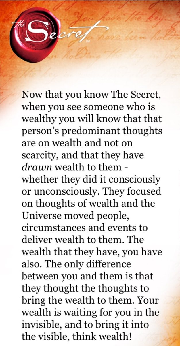 Now that you know <a href="/TheSecret/">The Secret</a> #healthy #wealthy #wise
