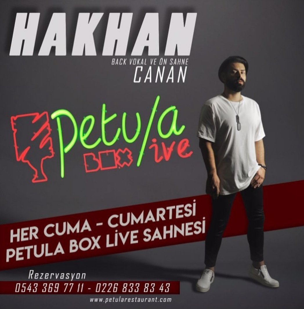 Hakhananac's tweet photo. Kutsal Cumartesi...❤ Bu gece Petula Box Live... @petula_boxlive #hakhanofficial #adısen #cumartesi #petulaboxlive https://t.co/0EcPx42jNB