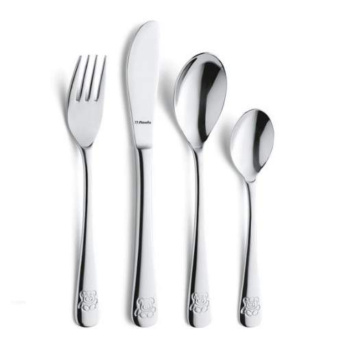 Barnbestickset's tweet image. Amefa barnbestickset Nallebjörn 4-delar i presentförpackning. Presenttips: fri personifiera med namn gravyr i gaffel, kniv, sked och tesked (gratis gravyr): barnbestickset.se/sv/p/425/amefa…