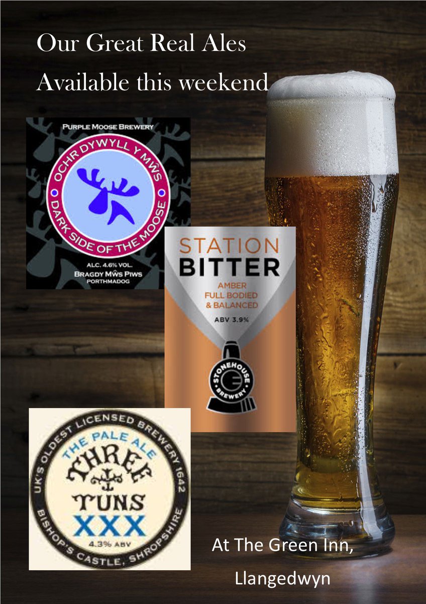TheGreenInn's tweet photo. #purplemoose #stonehouse #threetuns #REALALE Great Ales this weekend https://t.co/HYFq7kU7JH