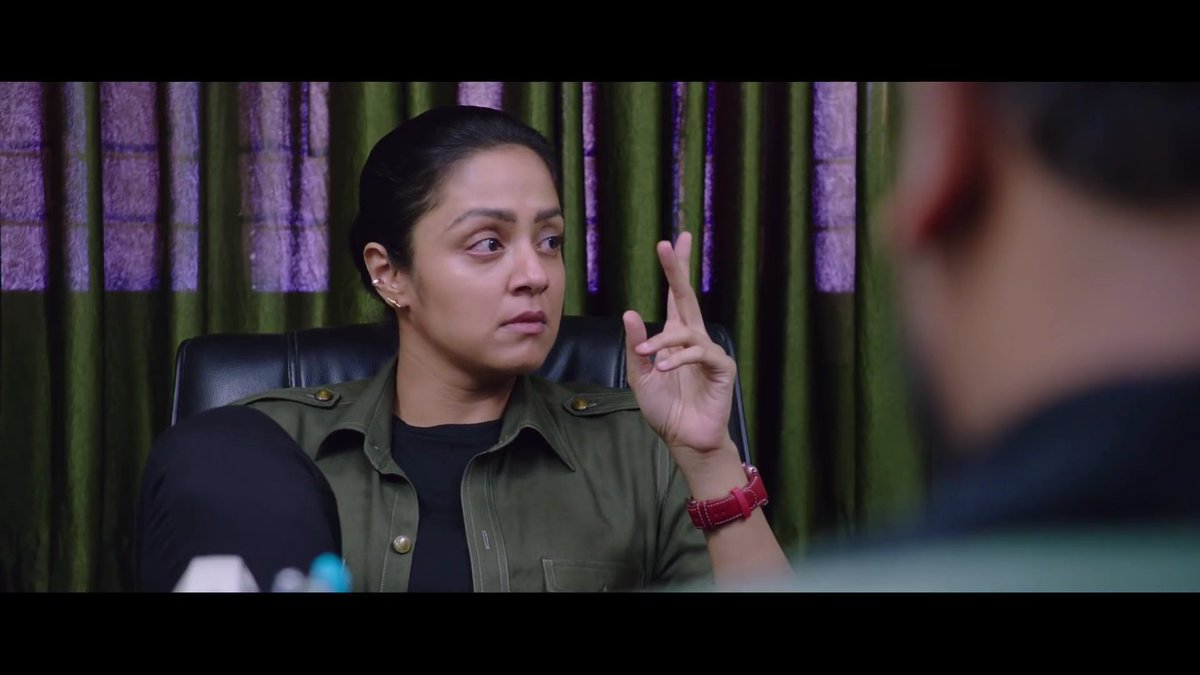 SuriyaFansTeam's tweet photo. • Stunning #Jyothika | @Suriya_Offl 

#RacyNaachiyaarTrailer https://t.co/iUZlXHNr0C