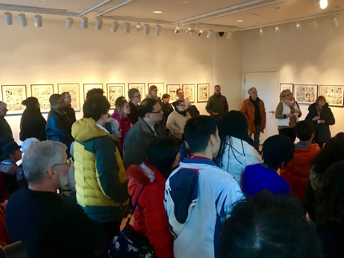 ArtsPrinceton's tweet photo. Full house for the opening of “Heroes of Comic Art” and Charles David Viera’s “Narrative Paintings.” #artexhibition #Princeton #ACP50 https://t.co/5oF2n8gRqf