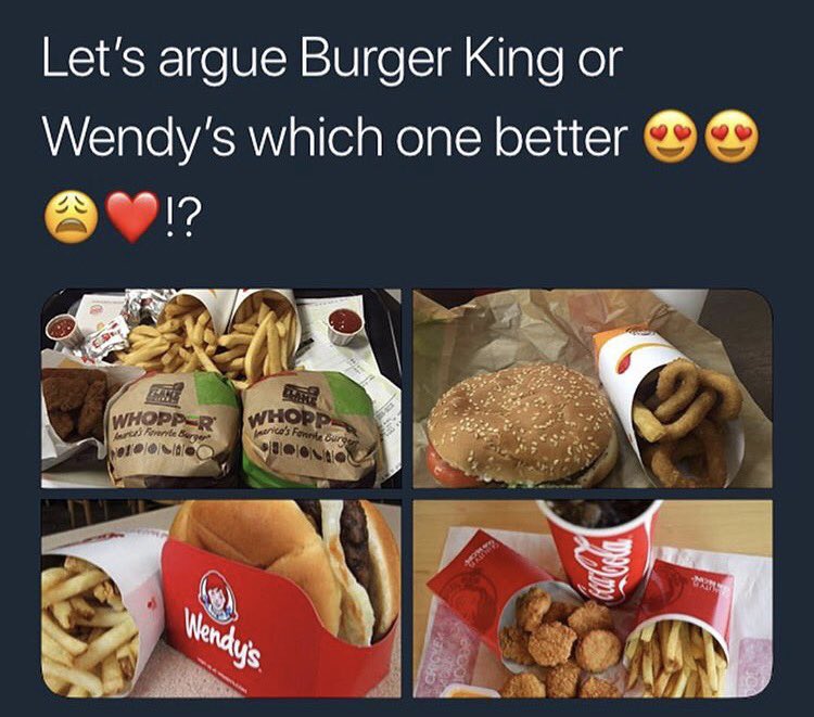 WORLDSTAR's tweet image. Wendy's or Burger King?! 🤔👇