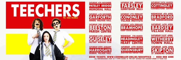 andybanjobrown's tweet photo. What's not to like: #spottysocks @CODSWALLOPcic #teechers theatre in the #Guiseley club https://t.co/bXvOrV7yUv https://t.co/MoFzrRF9q4
