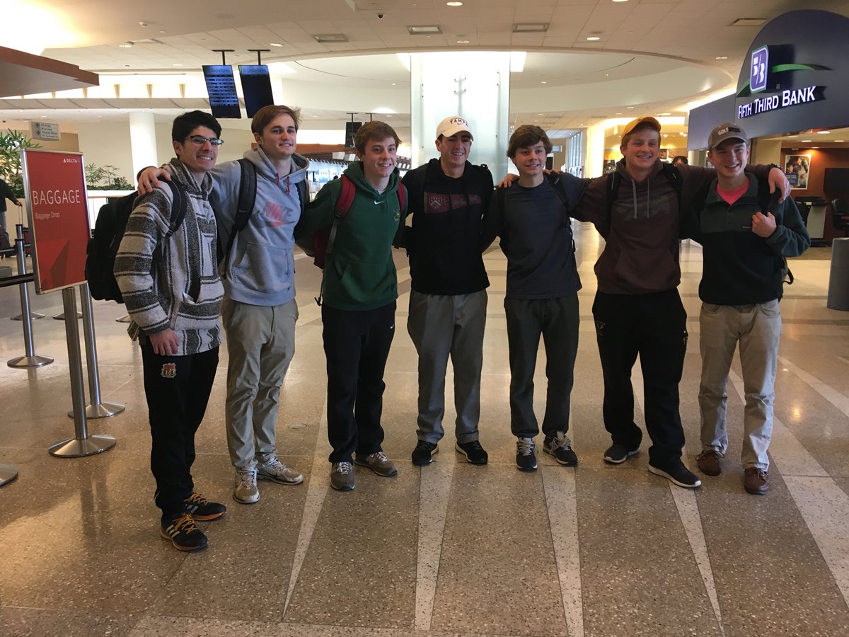 There was lots of excitement from the group despite the delay in Louisville.  Landed in Atlanta and are ready to get to Jamaica to serve.