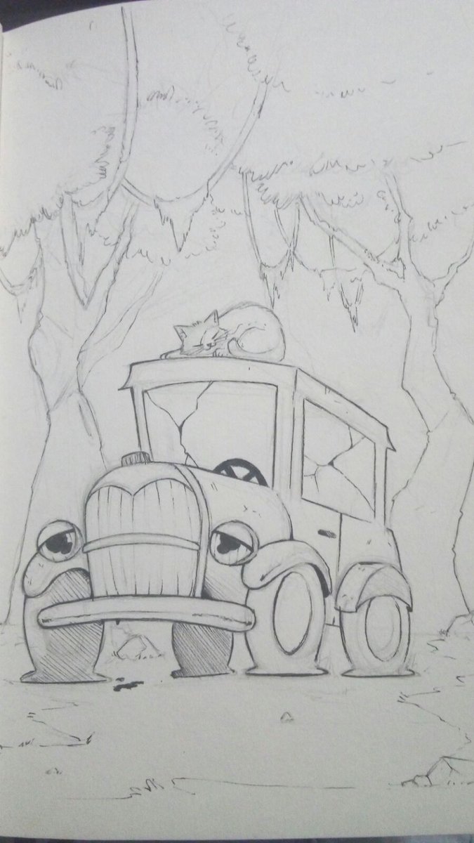 BiViTweet's tweet photo. Uno de los dibujos que he de entregar para la evaluación de febrero... Me quedan unos 17. #Sadcar #FatCat #SiTeEntristecesNoConduzcas https://t.co/MvLfgKeO4F