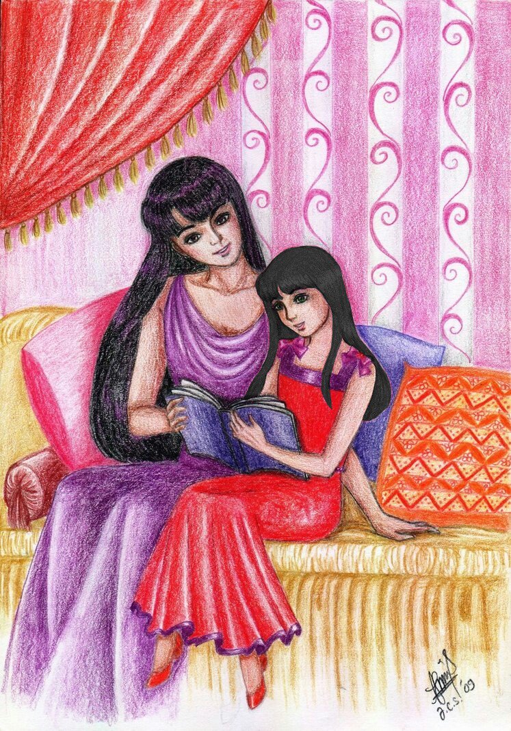 En el futuro pasaba mucho tiempo con su madre y amaba las historias que le contaba. De hecho, ha sido ella quien le enseñó a manejar el fuego.