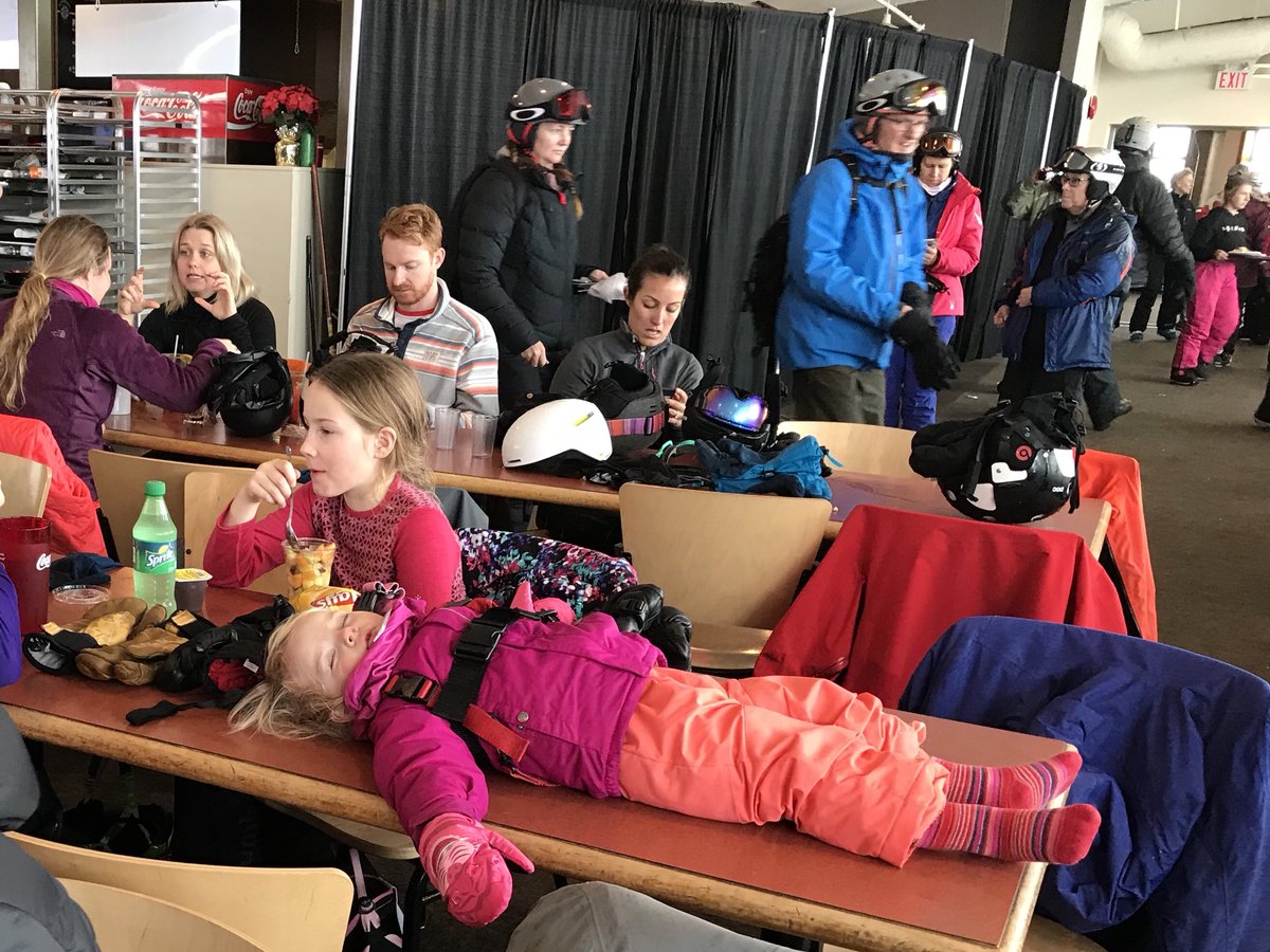 When you struggle to find a table at lunch and leave something behind so no one takes your spot! #markedterritory #barred #donttakemyseat #Whistler