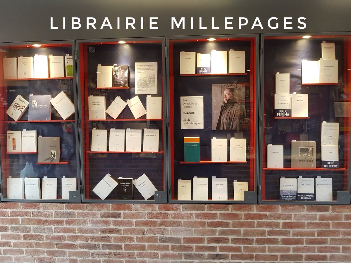 Hommage à Paul Otchakovsky-Laurens et aux livres des éditions P.O.L à la librairie Millepages à Vincennes.