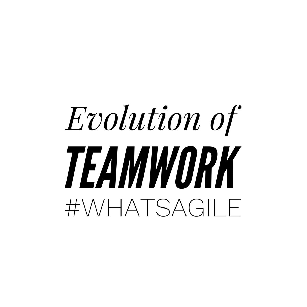 agile3sixty's tweet photo. "What's Agile?" ✨ The evolution of work. The evolution of TEAMwork. Cross-functional self-organization that turns individuals into teammates, and skillset into expertise. ✨ #agileteams #collaboratetoinnovate #whatsagile
#agile360 #businessagility #supportingwomen #womenwholead https://t.co/JEzXEPN6sc