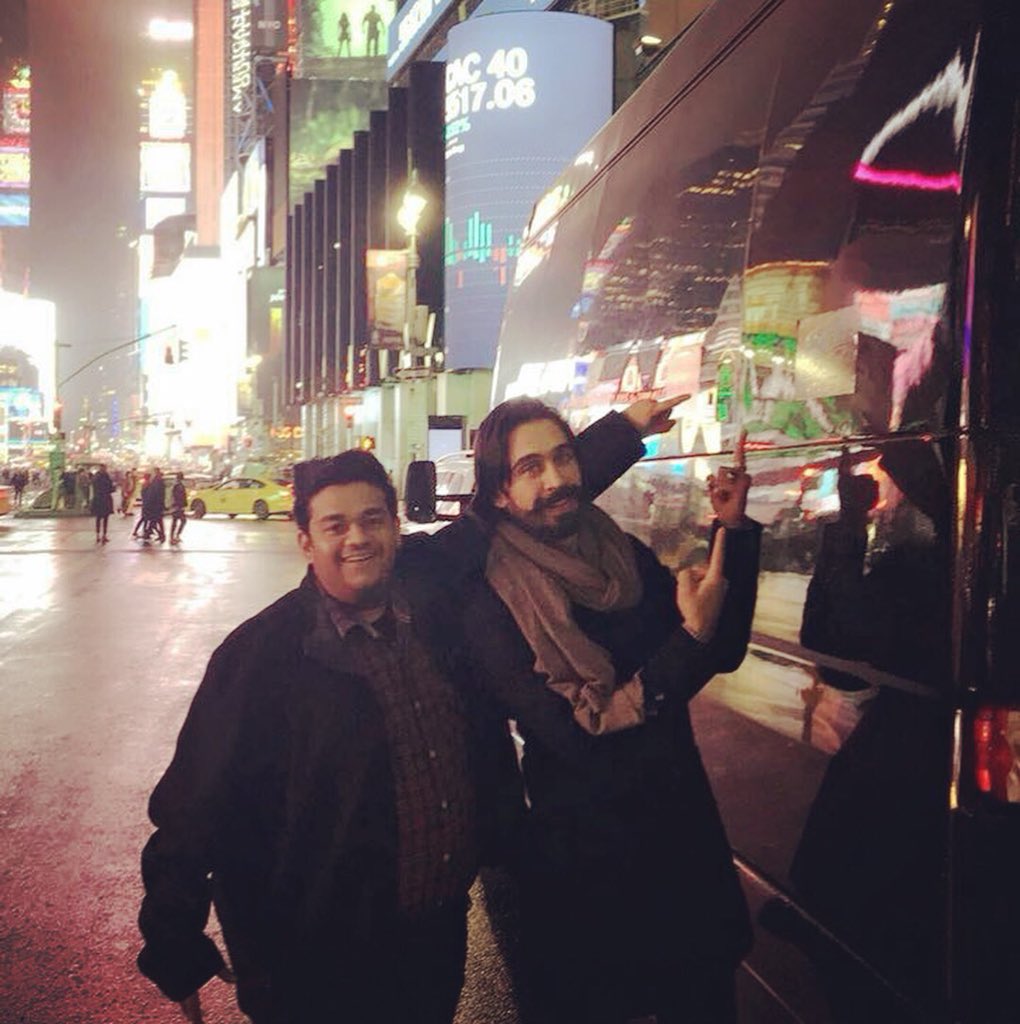 ParchiTheMovie's tweet photo. #TeamParchi puts their swag on and travels around New York in the #ParchiBus. 

#ParchiWillBlowYourMind 

Currently running successfully in cinema houses across #Pakistan. Released in USA and Canada on 12th Jan and in UK &amp; France on the 19th of jan 2018. https://t.co/lxXsQ2XxV8