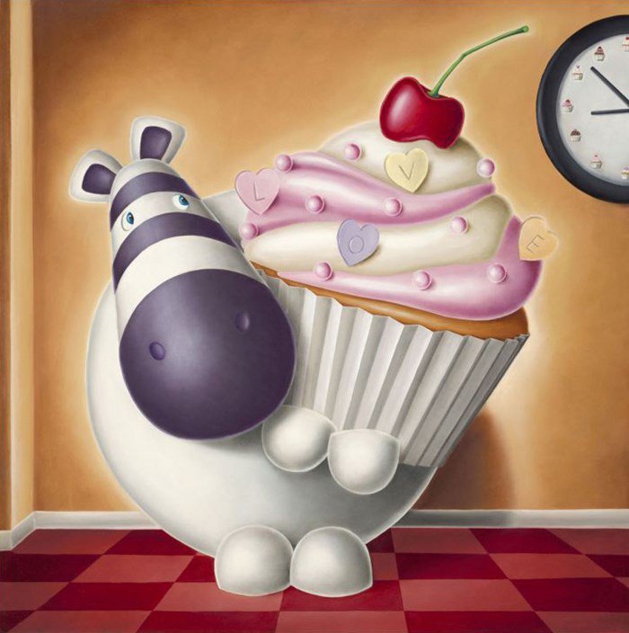 Our #WinterSale pick of the day is Cake O'Clock by Peter &amp; Jayne Smith
This wonderful <a href="/Impossimal/">Peter Smith</a> piece is reduced as follows:
Mounted Giclee - £237.60 (was £264)
Framed Giclee - £300 (was £375)
Boxed Canvas - £360 (was £450)
artmarket.co.uk/sale/1/peter-s…