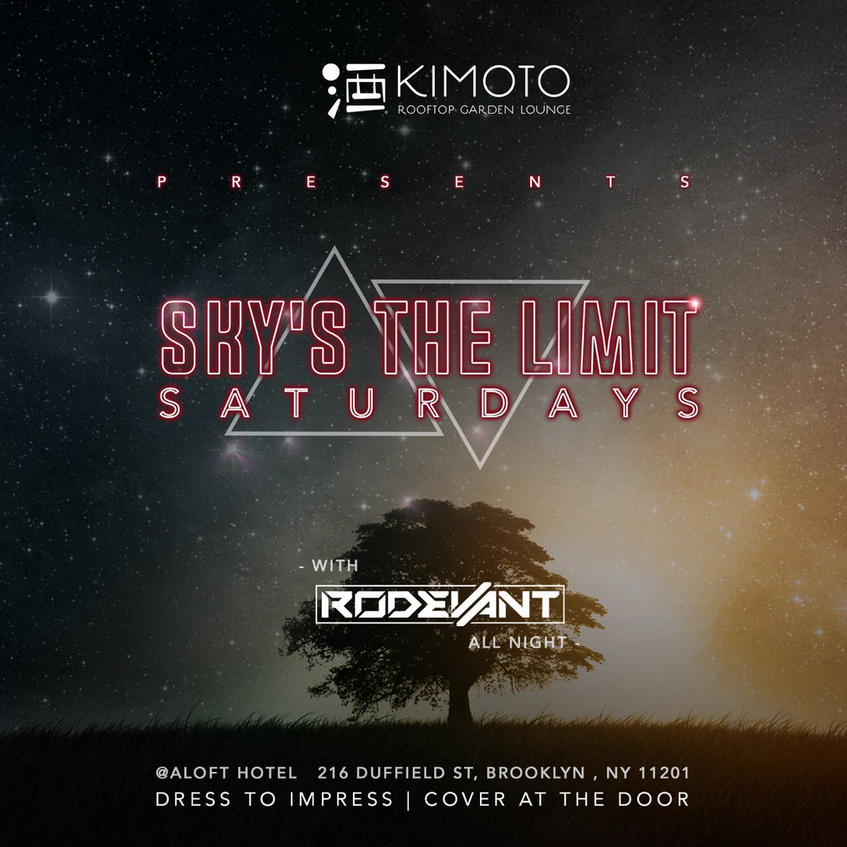 #kimotorooftop presents 🙌🏼: SKY’S THE LIMIT SATURDAYS 😎🤘🏽 with <a href="/rod_evant_nyc/">Rod</a> 🤙🏽🙃 COME CHECK IT OUT!! #picoftheday #music #hangout #brooklyn #downtown #downtownbrooklyn #party #nyc #fiesta