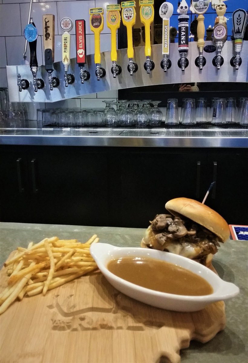 TheRailBurger's tweet photo. #NorthOlmsted's #WeekendSpecial is The Salisbury Dip Burger, topped with Swiss Cheese, Mushrooms, Onions and served with a side of Housemade Beef Gravy. Indulge in this juicy #BurgerFeature for $10.50 through Sunday! 

#EatLocal #Yum  #WeekendEats #Salisbury #Burger #CLEFoodie https://t.co/IlHzJhgrwF