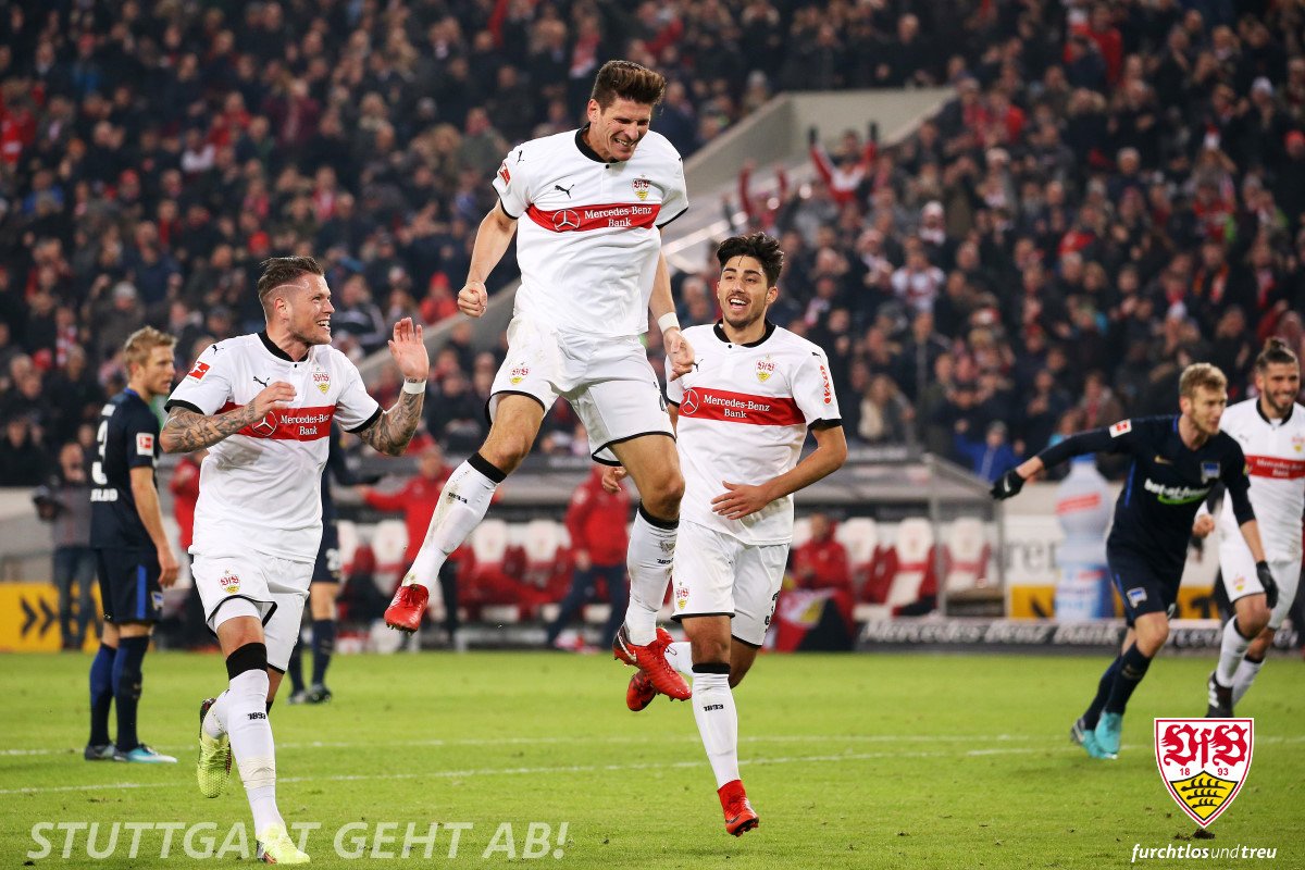 VfB's tweet photo. Mario #Gomez: „Es ist schön, wieder zurück zu sein. Es war ein schwieriges Spiel. Gegen Ende der Partie haben wir mehr Druck gemacht und zum Glück den entscheidenden Treffer erzielt. Das war der erste Schritt in der Rückrunde. Jetzt freue ich mich auf jedes weitere Spiel.“ #VfB https://t.co/zXtk4zkq1I