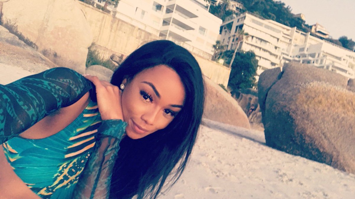Bonang's tweet photo. 💙🌺🌞.... still on holiday!! https://t.co/oWUTQVytgn