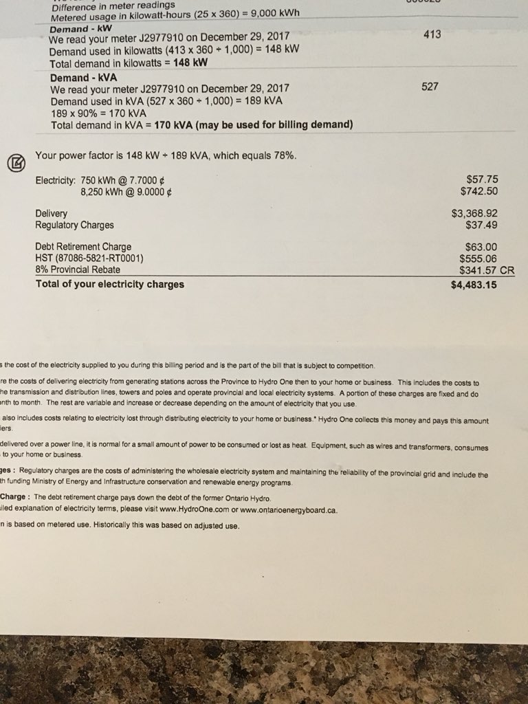 Curtis Vanquaethem On Twitter The Delivery Charge On This Bill Is 85 Of Total Unlike Other Business Grain Farmers Can T Pass The Cost Of Hydro And Min Wage Increases We Sell On