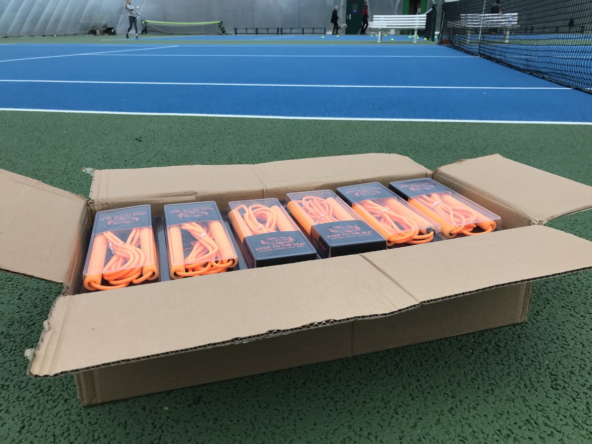 The Riverside Tennis performance players had a special delivery today #skipping #ptDenis #performanceTraining #move #jump #believe #worldrecords📦 🍊<a href="/riversidebeds/">riversidetennisclub</a> <a href="/Woolfy_Sport/">Jonny Woolf</a> @SkipBeatz_UK <a href="/Woolfman79/">Tony Woolf</a> <a href="/BedsTennisLTA/">Bedfordshire LTA</a>