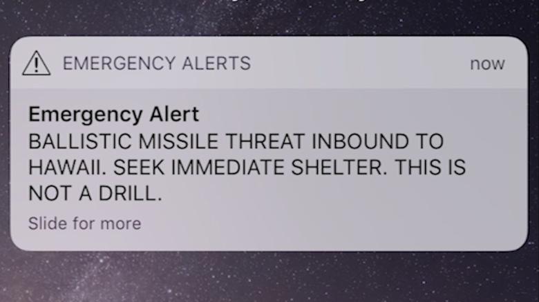 cnni's tweet photo. JUST IN: Officials say an alert sent to people in Hawaii about an imminent ballistic missile strike was only a test.

There is no missile threat to Hawaii, according to the Hawaii Office of Emergency Management https://t.co/vSkfgFOJRf https://t.co/fAaX5gHpfX