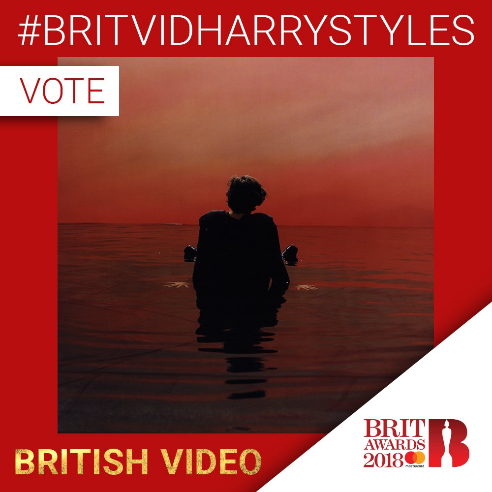 BRITs's tweet photo. Tweet #BRITVIDHARRYSTYLES to vote for 'Sign Of The Times' by @Harry_Styles in #BRITs British Video 2018 https://t.co/dOg4JlE4Om