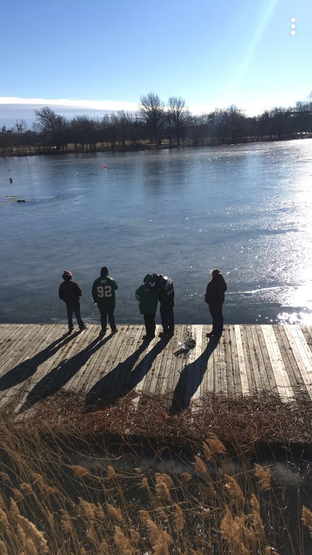 aaron_aha's tweet photo. Birds fans just poured their boys ashes out into the lake before the game. If you don't love the city of Philadelphia then you're a clown https://t.co/5evAHV1NIK