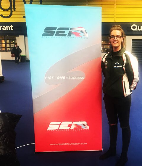 NicoleDrought's tweet photo. It was great to catch up with the Sean Edwards Foundation at the @Autosport_Show on Thursday! #SEF4Safety #SeanEdwardsFoundation #ASI18 #SEF https://t.co/rbNuDFhopX