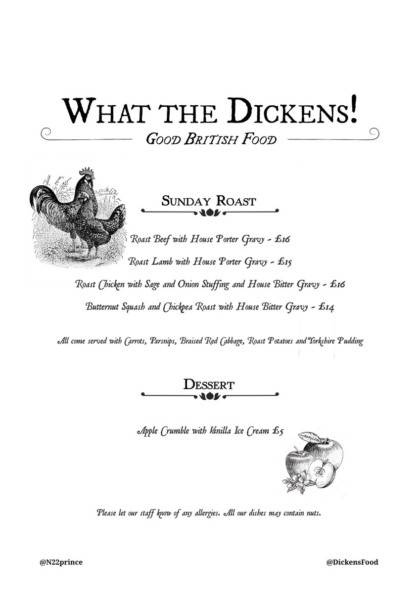 Tomorrow. It's happening.
Roast Dinner from <a href="/DickensFood/">What The Dickens!</a> - featuring beef and lamb marinaded and cooked in our own <a href="/HouseBrewery/">House Brewery</a> beers.
Call us to book your table on 0208 888 6698
Yomp.
#londonpopups #tastytown