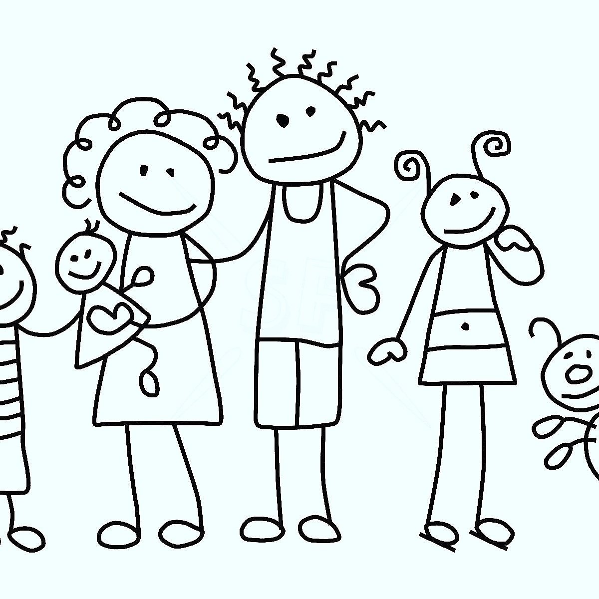 Рисунки детей семьи из 4 человек