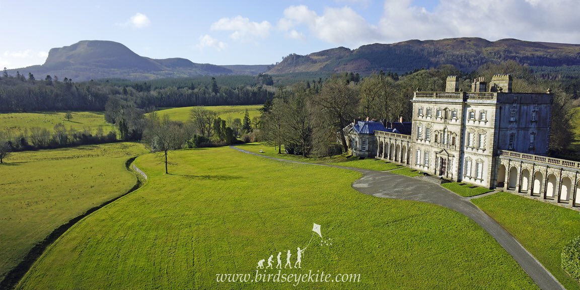 BirdseyeKite's tweet photo. Two for the price of one.
#Benaughlin Mt and #FlorenceCourt House in #Fermanagh https://t.co/Tdg2mG07QR