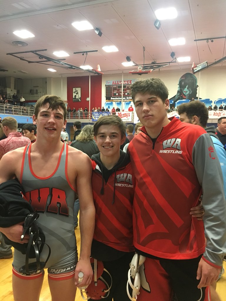 The boys will come home with three medals! @RMcGeary335 will go for gold tonight as our lone finalist! <a href="/ty_mcgeary/">Ty McGeary</a> and @Jordan_watters_  will go for 3rd! Wrestling will start back at 5! #TopGun