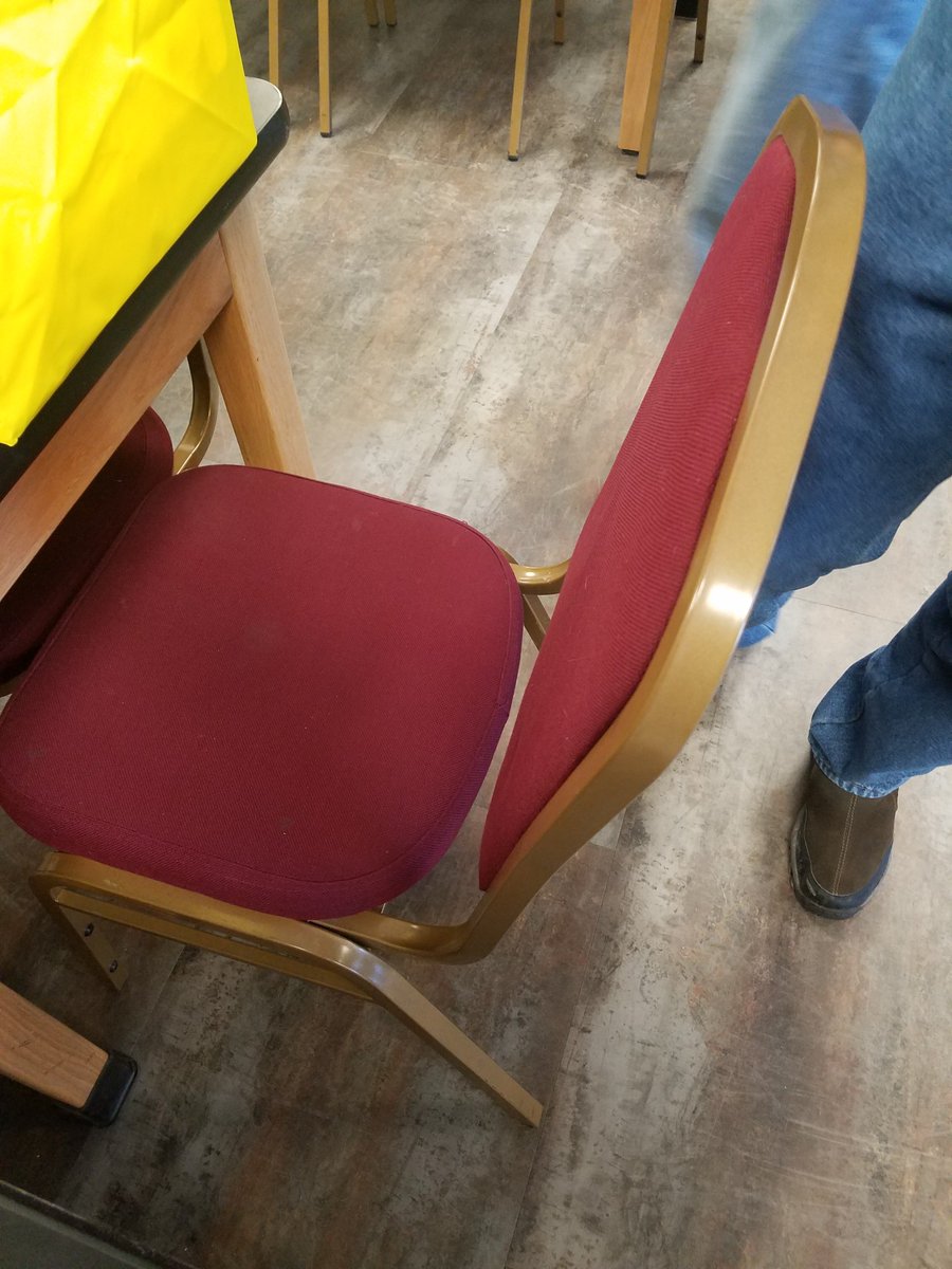 Team5290's tweet photo. Emyt chair ...#wheresjosh ?Josh our co team captain is missing today! Why you ask? He is at State debate! We are so proud of our captain! Way to go! #omgrobots https://t.co/cfr8mNvVPC