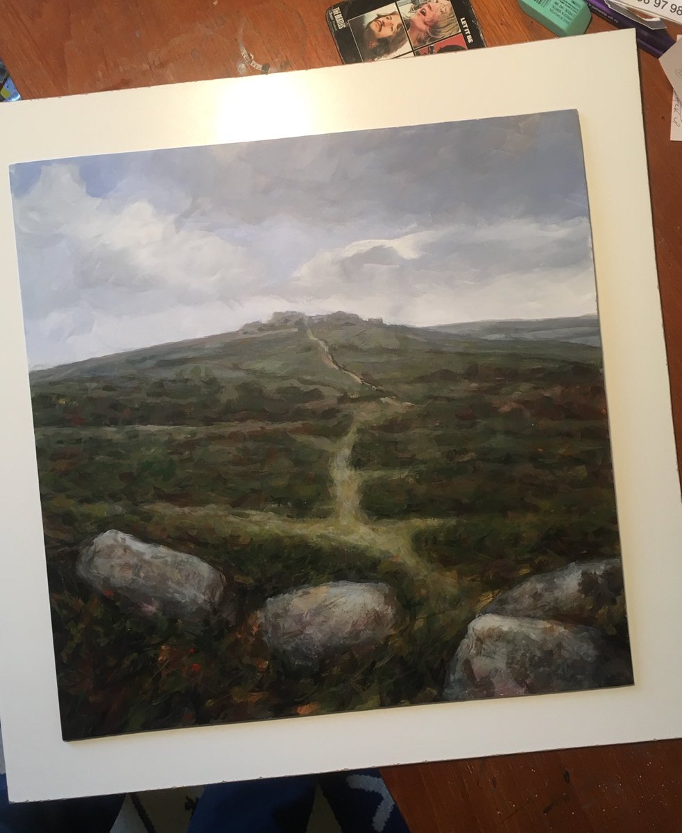 Work in progress...Hound Tor, Dartmoor. Still a bit of detail and twiddling to do... #dartmoor #Devon #painting #art