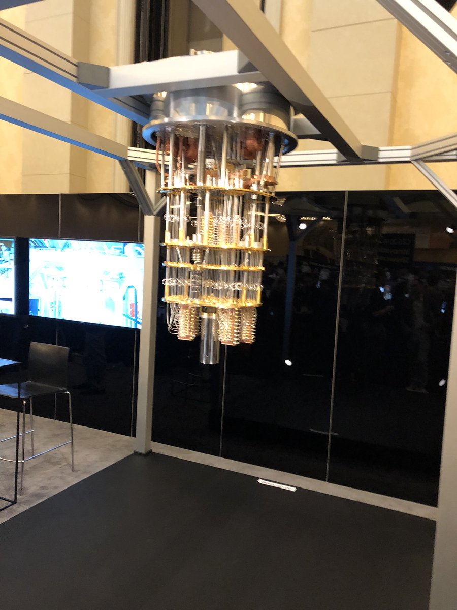 MrCJLederer's tweet photo. Here is what IBM Quantum Computing looks like at CES.  That’s a computer! https://t.co/59g7kE25Sc