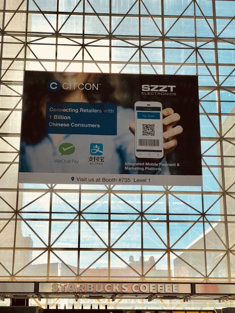 We are ready at #NRF2018! Visit Citcon at booth #735 and see how we bring #mobilepayments #WeChatPay and #Alipay for #Retailers to connect with 1B Chinese consumers.