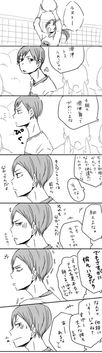 告白を決める二口君(二舞) 
