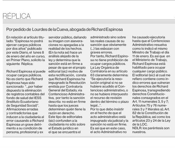 ManuelMarinoT's tweet photo. La verdad prevalece y el Ecuador seguirá contando con un ser humano honesto y comprometido con el progreso de la patria, gracias por su lucha compañero @REspinosa_G https://t.co/qfRwHsZO9R