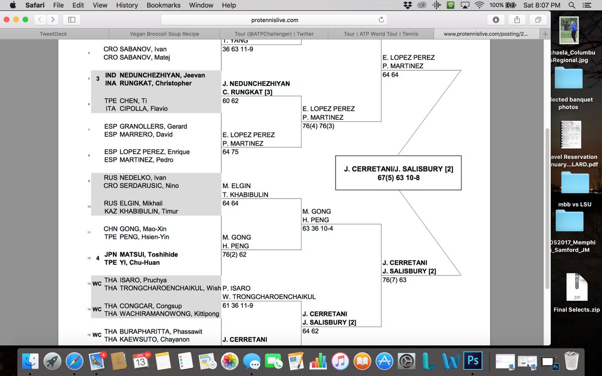 Congrats to former Tiger <a href="/joesalisbury92/">Joe Salisbury</a> for his first <a href="/ATPChallenger/">ATP Challenger</a> doubles title of 2018, winning at the Bangkok Open #TigersInThePros