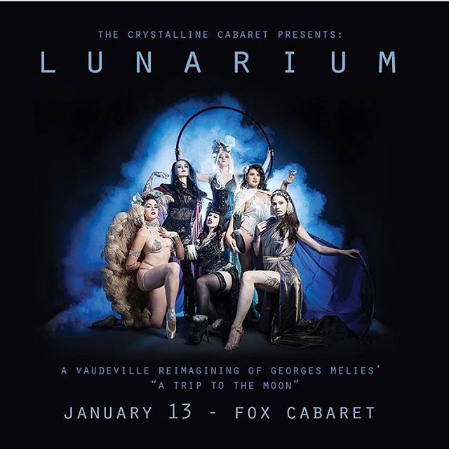 FoxCabaret's tweet photo. Wanna take a trip to the moon? 🌚 Tonight at the @FoxCabaret ,  The Crystalline Cabaret presents Lunarium, are-imagining of George Melies’ 1902 film “A Trip to The Moon” featuring dance, magic, acting, circus, and burlesque   🌟✨🌙 Doors 7pm, Show 8pm. https://t.co/1yCqhHRITI