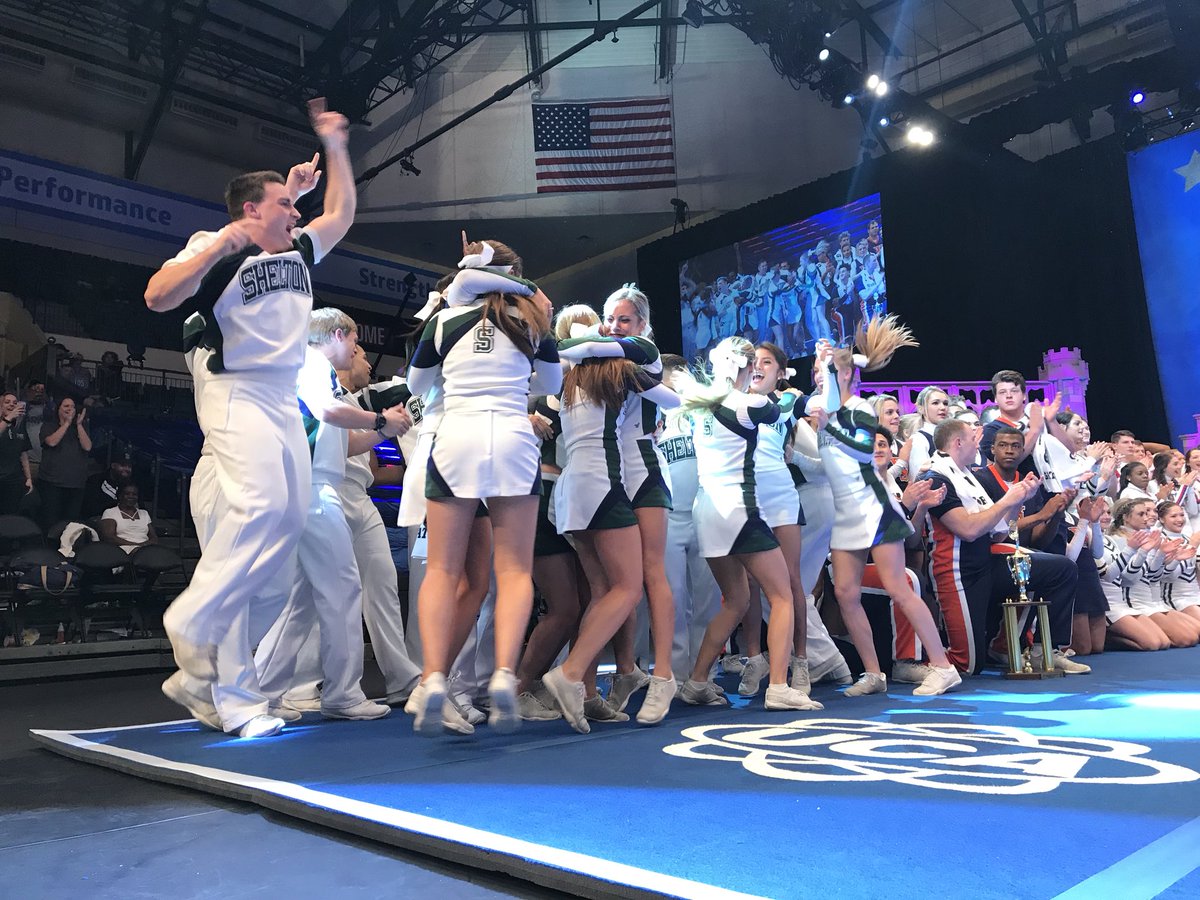 UCAupdates's tweet photo. Congratulations to the Open Coed National Champions 🥁🥁🥁 Shelton State Community College! 🥇 #UCAnationals https://t.co/Wgk0Hf7y8r